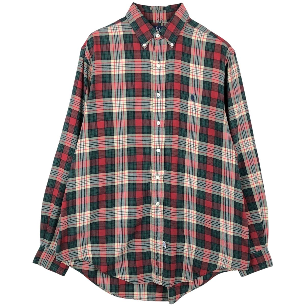 古着 ラルフローレン Ralph Lauren 長袖 ボタンダウンチェックシャツ メンズL相当/eaa649597