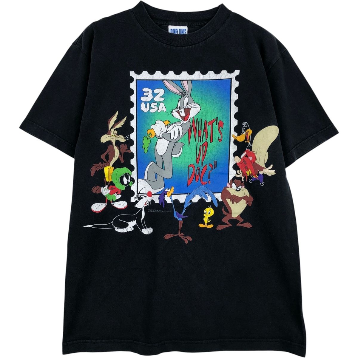 古着 90年代 LOONEY TUNES ルーニーテューンズ キャラクタープリントTシャツ USA製 メンズM相当 ヴィンテージ/eaa648222