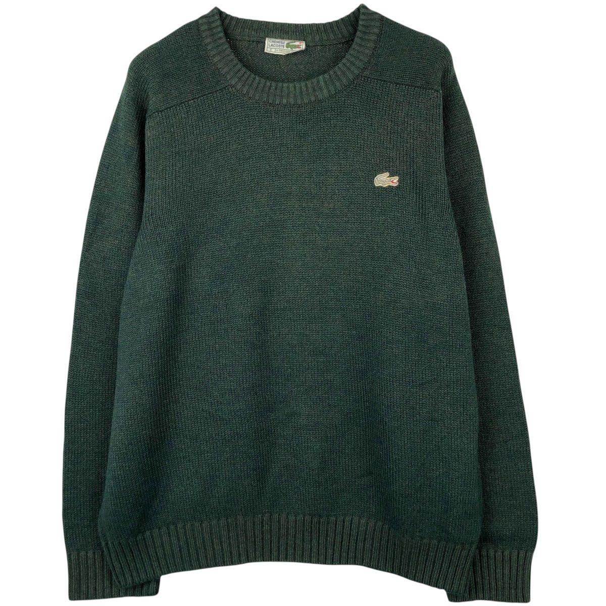 古着 ラコステ LACOSTE CHEMISE フレンチラコステ ウール×アクリルニットセーター スペイン製 メンズL相当/eaa660014