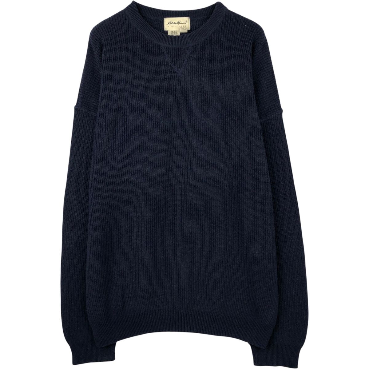 古着 ~90年代 エディーバウアー Eddie Bauer リブ編み コットンニットセーター USA製 メンズL相当 ヴィンテージ/eaa660016