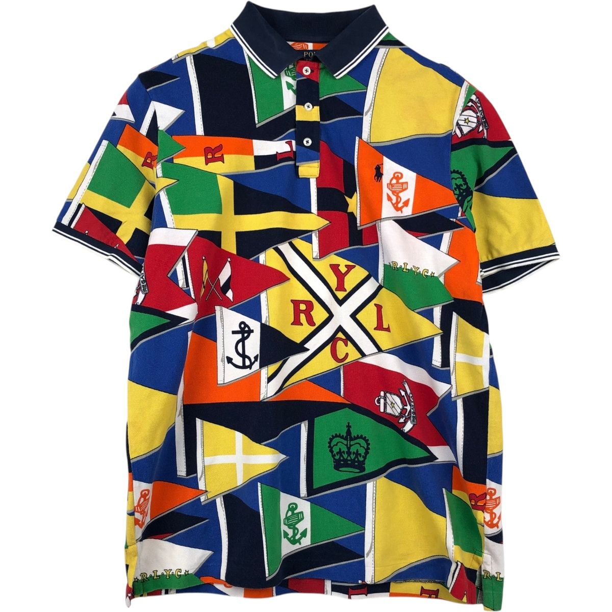 古着 ラルフローレン Ralph Lauren POLO RALPH LAUREN CLASSIC FIT 総柄 半袖 ポロシャツ メンズL相当/eaa474614