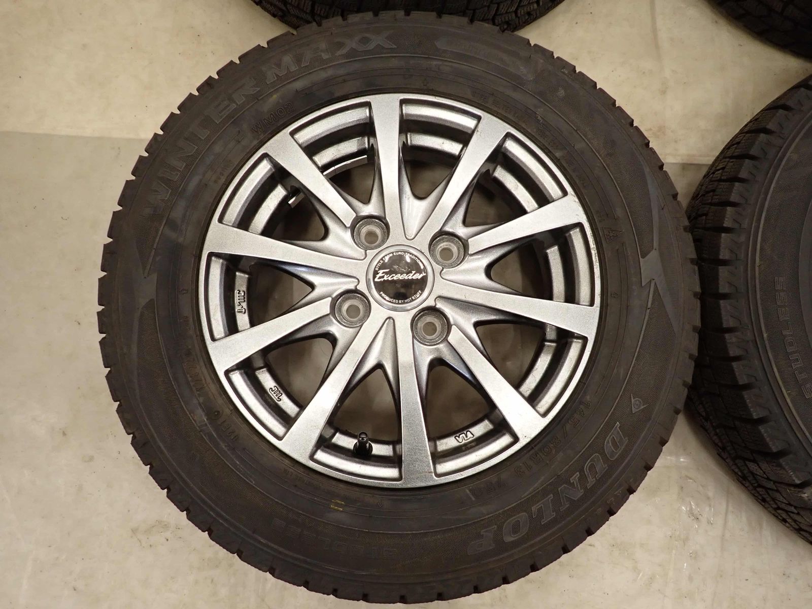 冬4本SET 会社宛 送料無料 145/80R13×4J 75Q ダンロップ WINTER MAXX