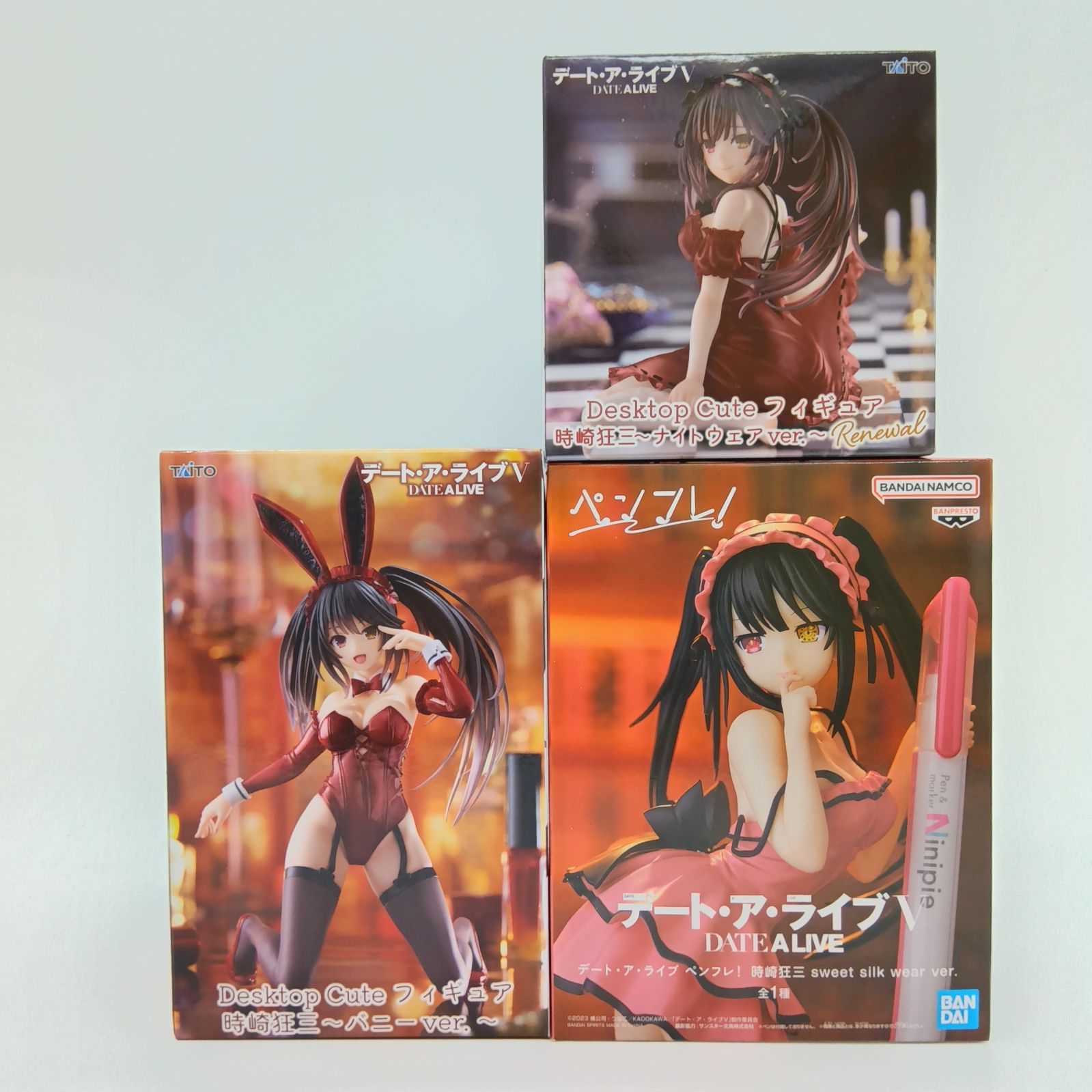 未開封】時崎狂三 デート・ア・ライブV フィギュア 3体セット まとめ 