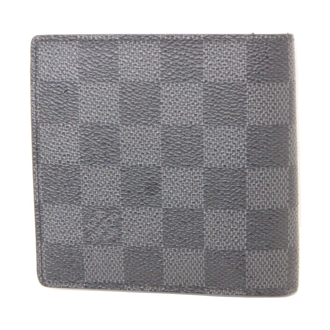★【LOUIS VUITTON】ルイヴィトン　N63336　ポルトフォイユマルコ　二つ折り財布　PVC　ダミエ・グラフィット