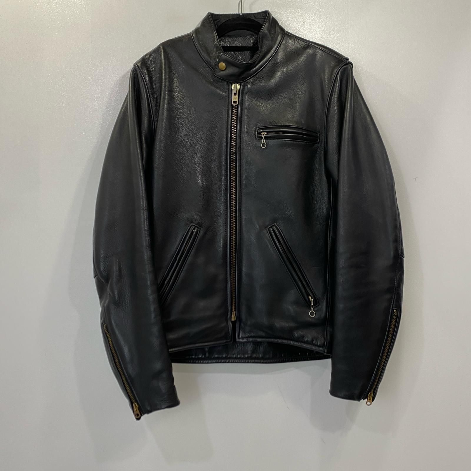 【姫路東店】 中古 VANSON | バンソン ライダースジャケット TYPE-B 21986A03 ブラック サイズ：38 【093】