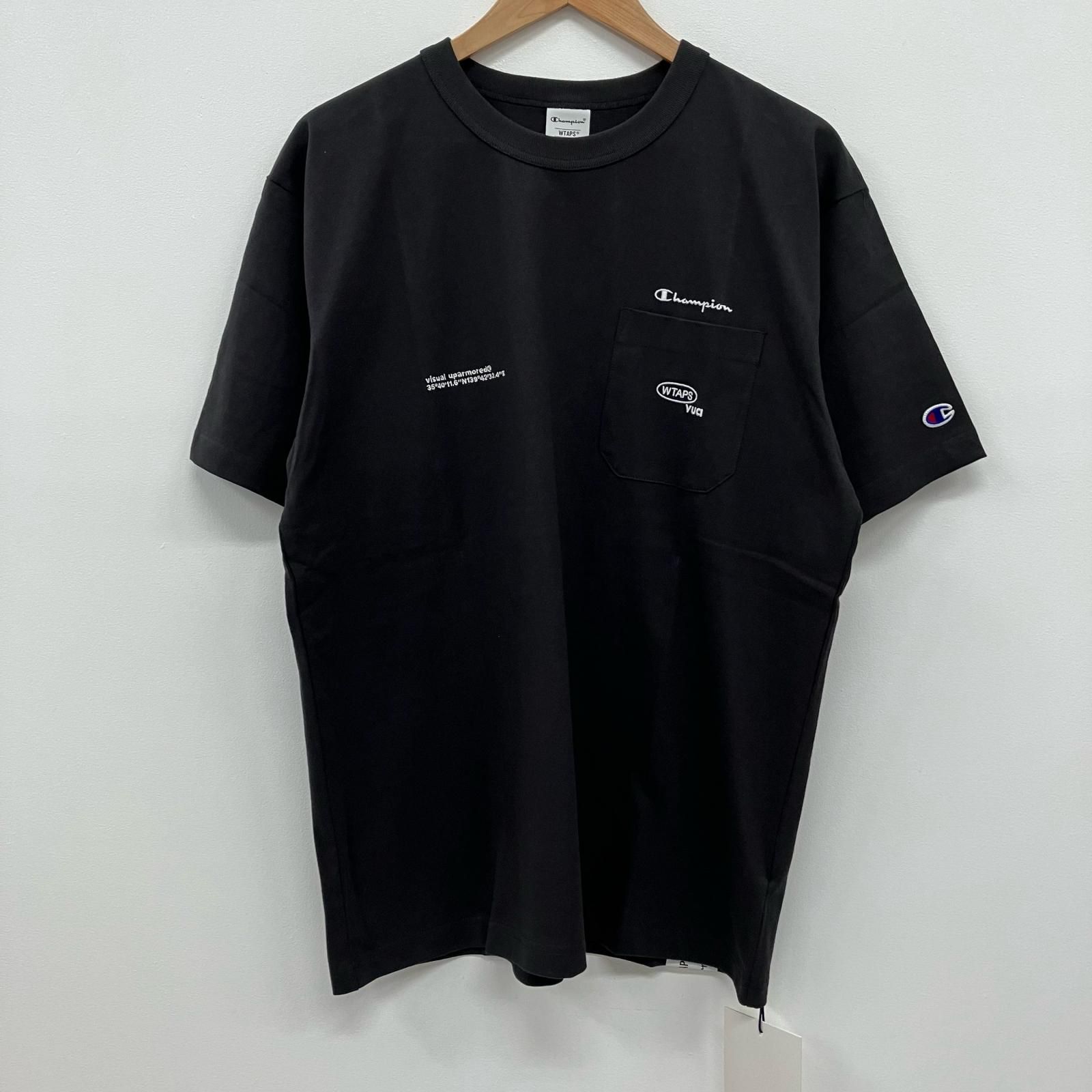 【イオン広店】 中古 W)TAPS | ダブルタップス 半袖Ｔシャツ ACADEMY SS / COTTON. CHAMPION C8-D360 ブラック サイズ：L 【104】