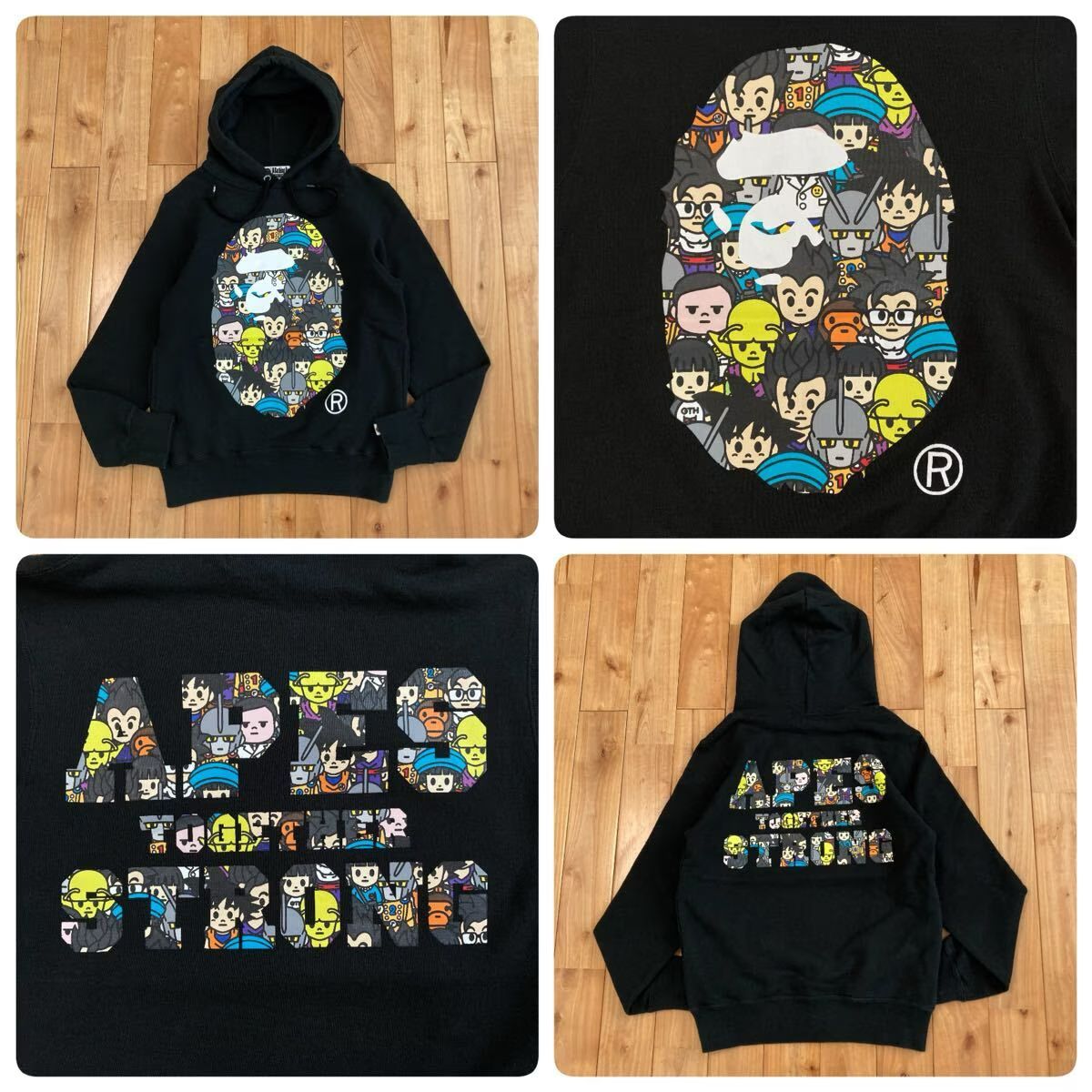 BAPE × ドラゴンボール 超 スーパーヒーロー プルオーバー パーカー Sサイズ Dragonball MILO a bathing ape マイロ エイプ ベイプ yi8942