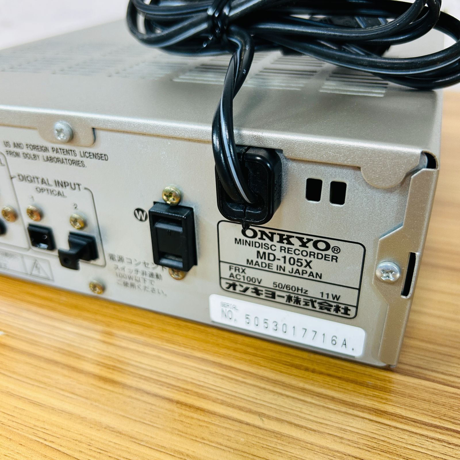 現状ジャンク】ONKYO オンキョー INTEC205 MDデッキ MD-105X - メルカリ