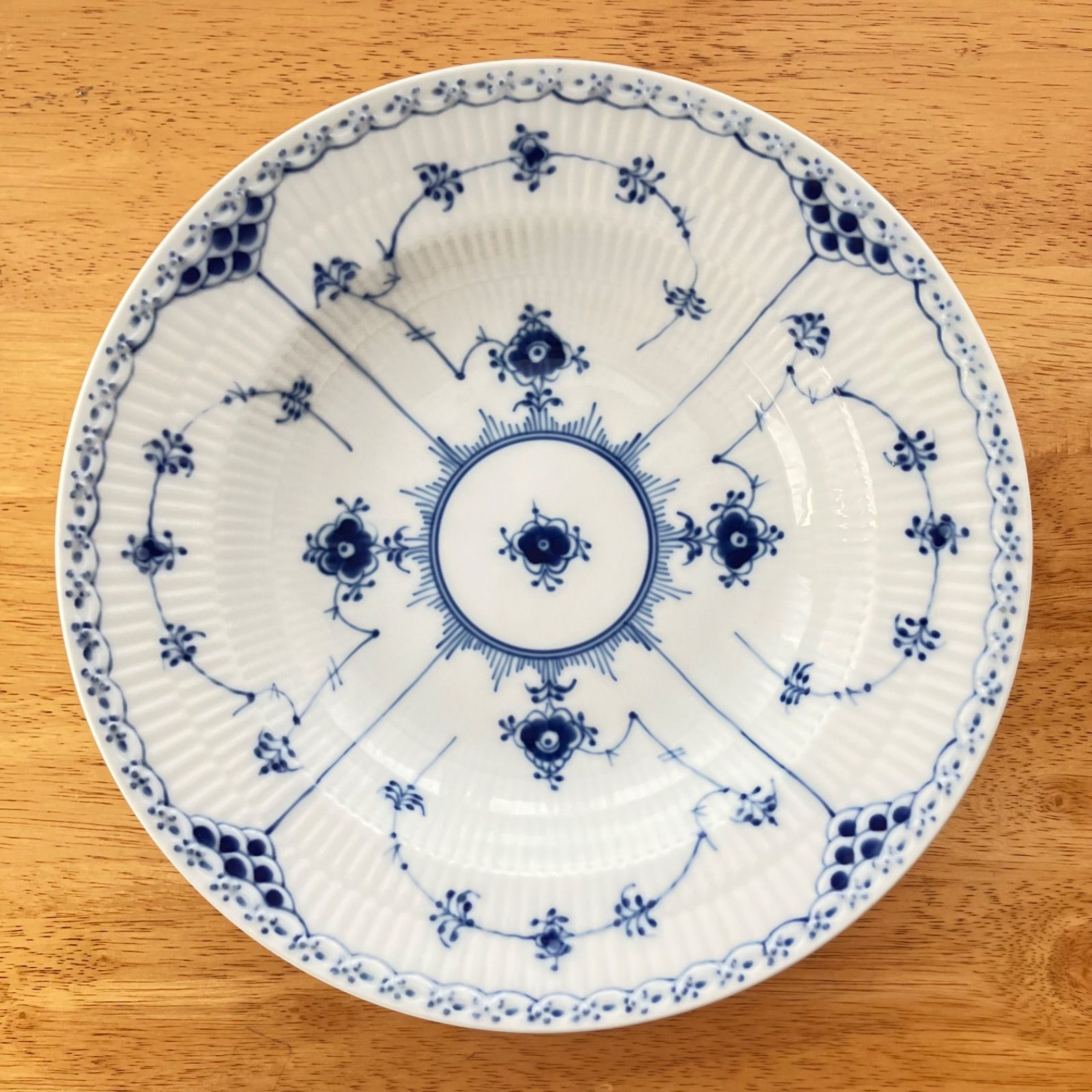 美品】ロイヤルコペンハーゲン ブルーフルーテッド プレイン 24cm