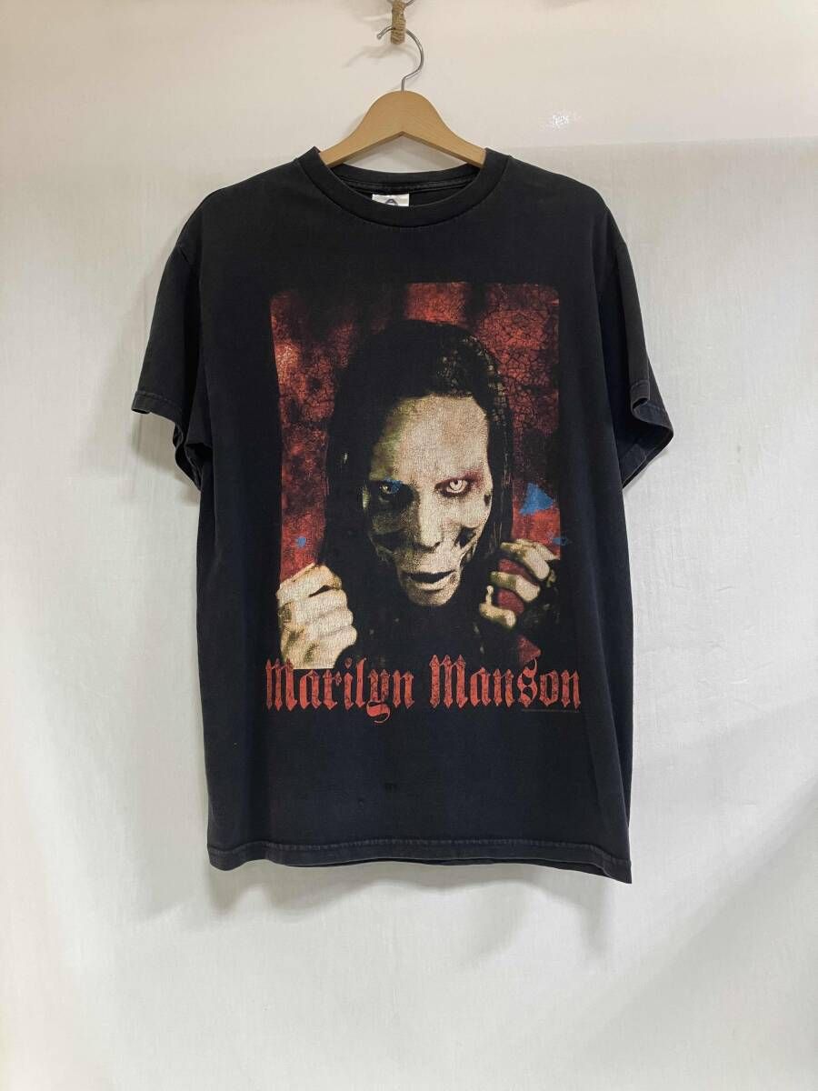 バンT 半袖Tシャツ 00s Marilyn Man son ALSTYLEボディ サイズM BLK マリリンマンソン