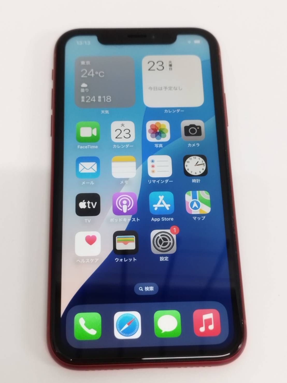 iPhone XR 64GB レッド SIMフリー バッテリー91% - メルカリ