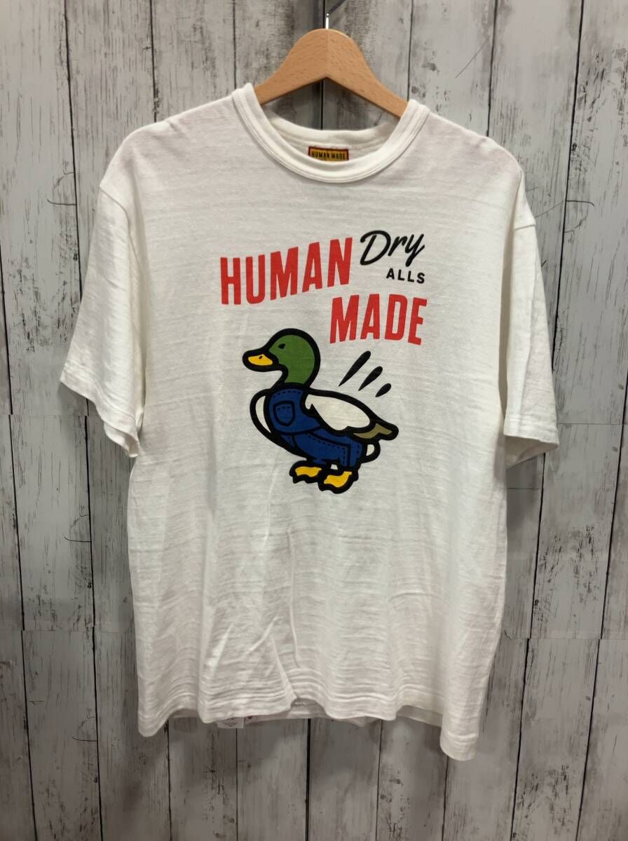 HUMAN MADE ヒューマンメイド 半袖Tシャツ ホワイト ダック 日本製