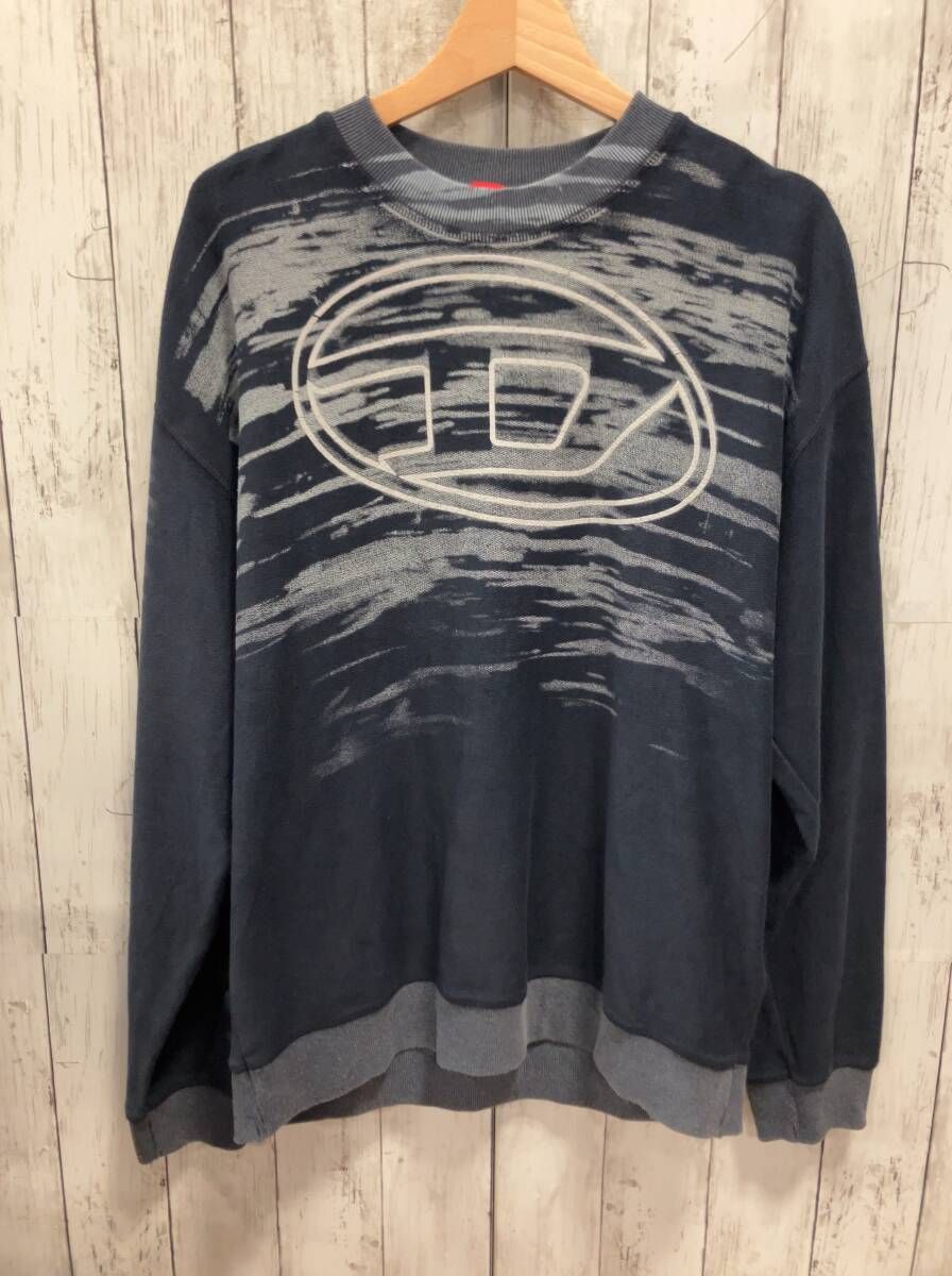 DIESEL ディーゼル スウェット 25AW S-BOXT-T1 ネイビー Sサイズ