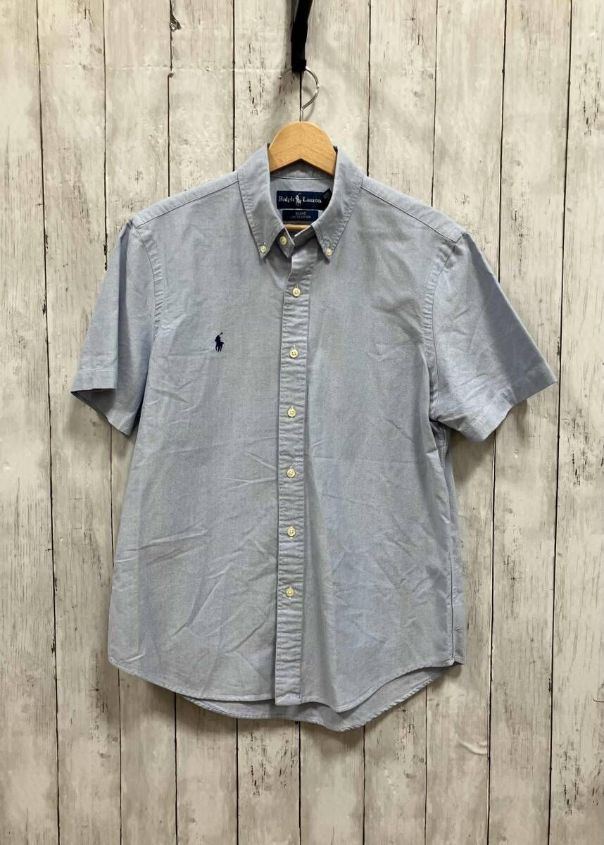 RALPH LAUREN/半袖シャツ/X BEAMS／ライトブルー／逆ポニー／ボタンダウン／オックスフォード／ラルフローレン／サイズM