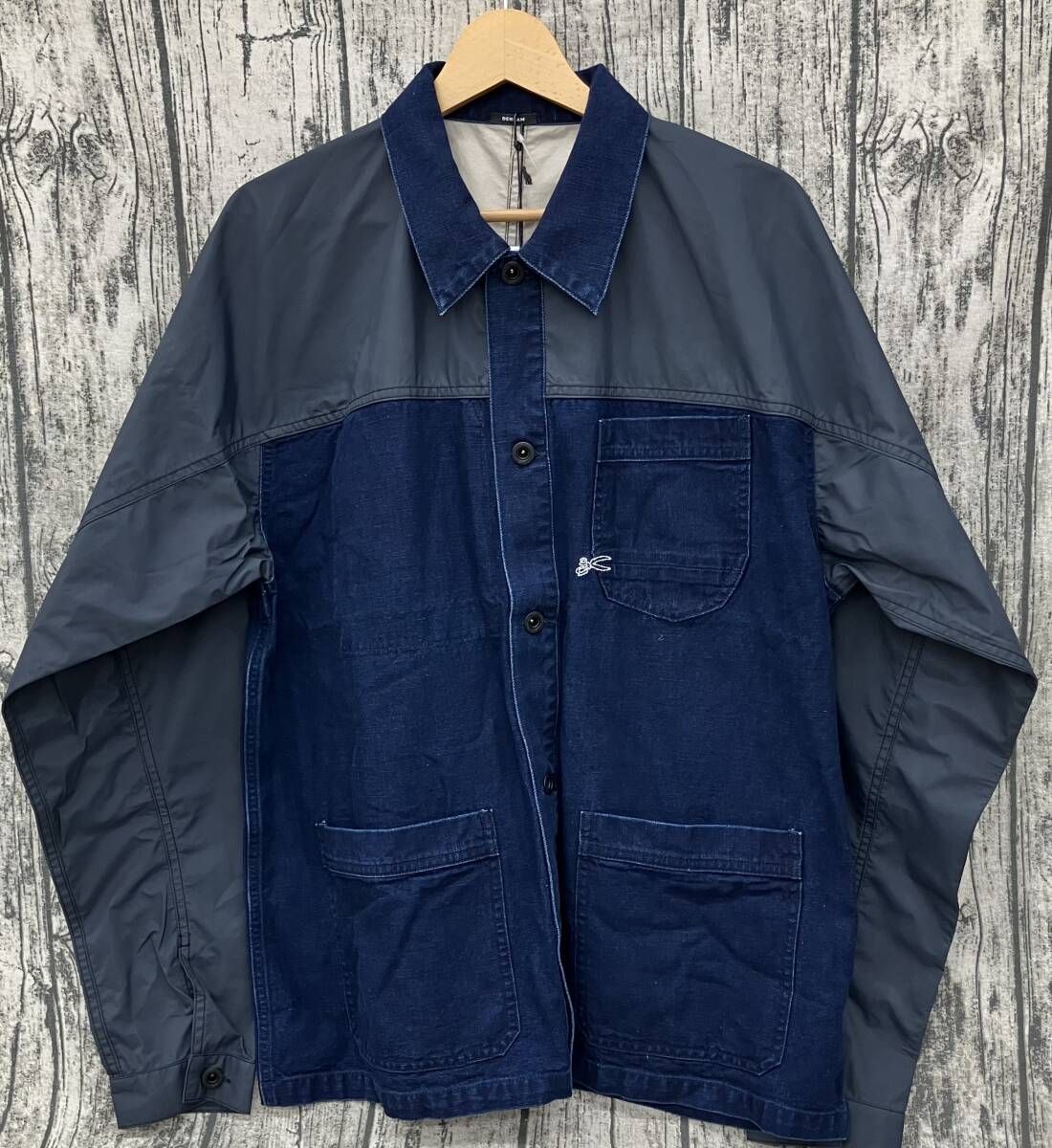 美品】DENHAM デンハム TWO TONE COVERALL カバーオール デニム