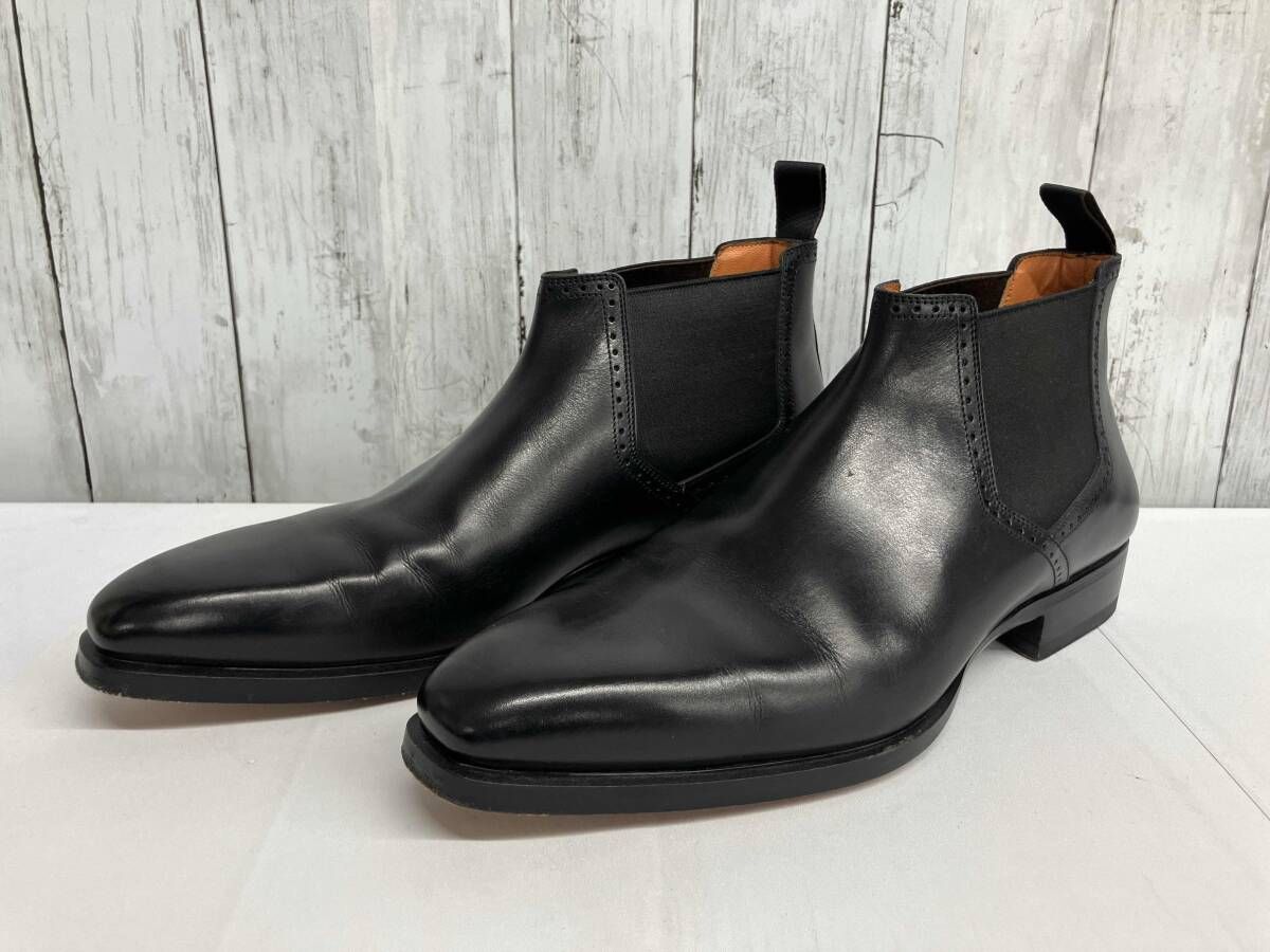 SANTONI サントーニ サイドゴアブーツ UK8 ブラック - メルカリ