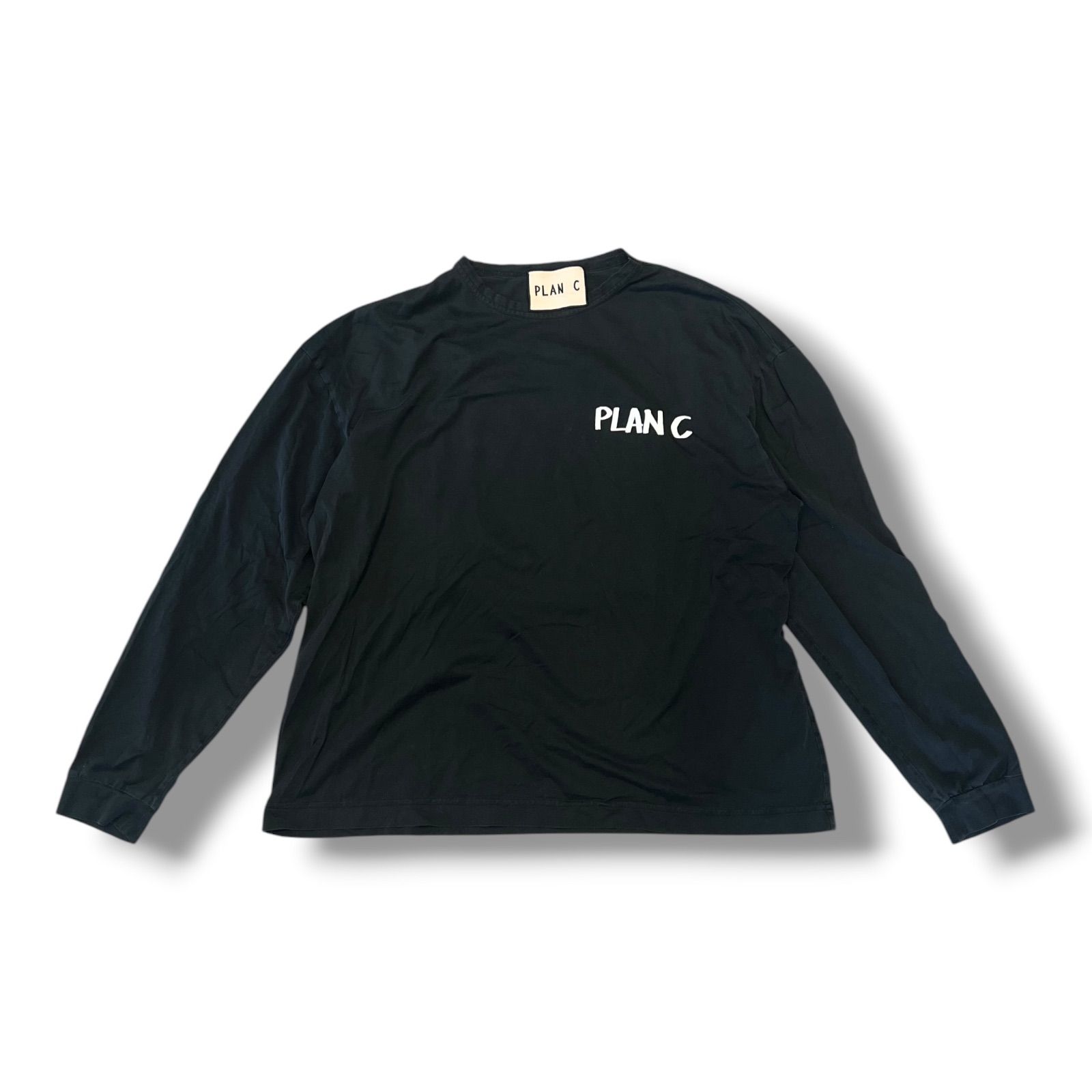 PLAN C カロリーナセルフポートプリント長袖Tシャツ S PLAN C カロリーナセルフポートレートコットンロングスリーブTシャツ