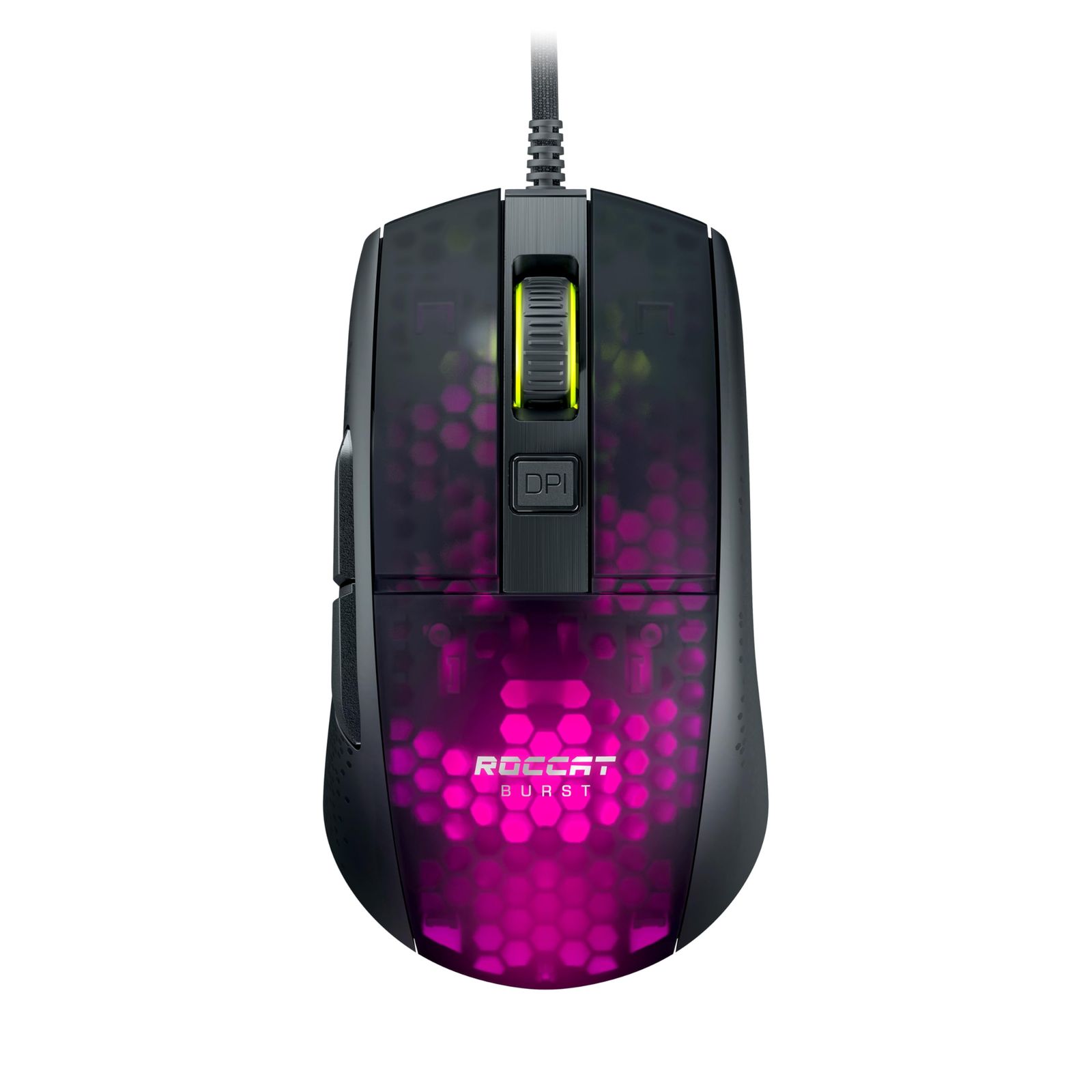 ROCCAT ゲーミングマウス Burst Pro 有線 USB ブラック/黒 光学式/16K/オプティカルスイッチ/サイドボタン/左右対称/軽量68g ドイツデザイン Windows 7以降 【国内正規品】