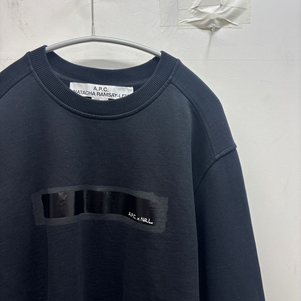 A.P.C. × NATACHA RAMSAY LEVI アーペーセー×ナターシャラムゼイレヴィ Sweat Shirt スウェット 24E2-C0GYL-H27894 ブラック size:S【中目黒B06】｜トレーナー・スウェット
