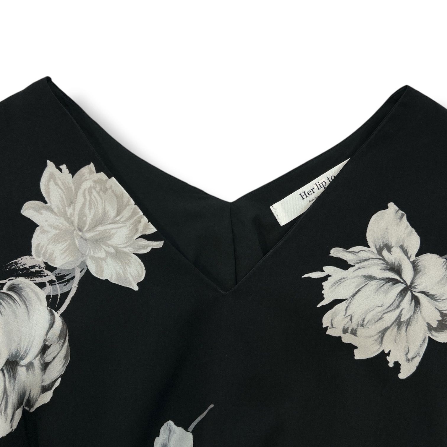 Her lip to パーリップトゥ Monochrome Peony Satin Dress ドレス