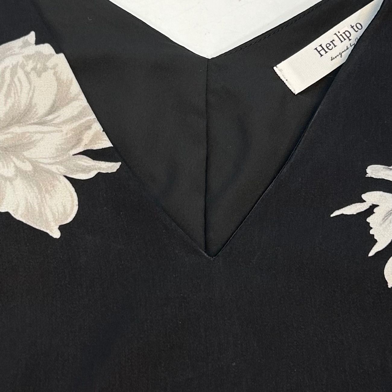 Her lip to パーリップトゥ Monochrome Peony Satin Dress ドレス
