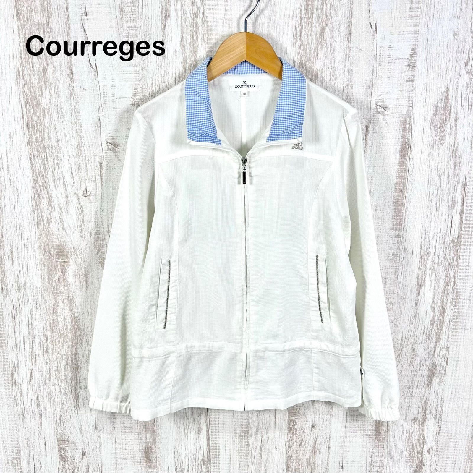 Courreges クレージュ ACロゴ刺繡 ナイロンジャケット ホワイト - メルカリ
