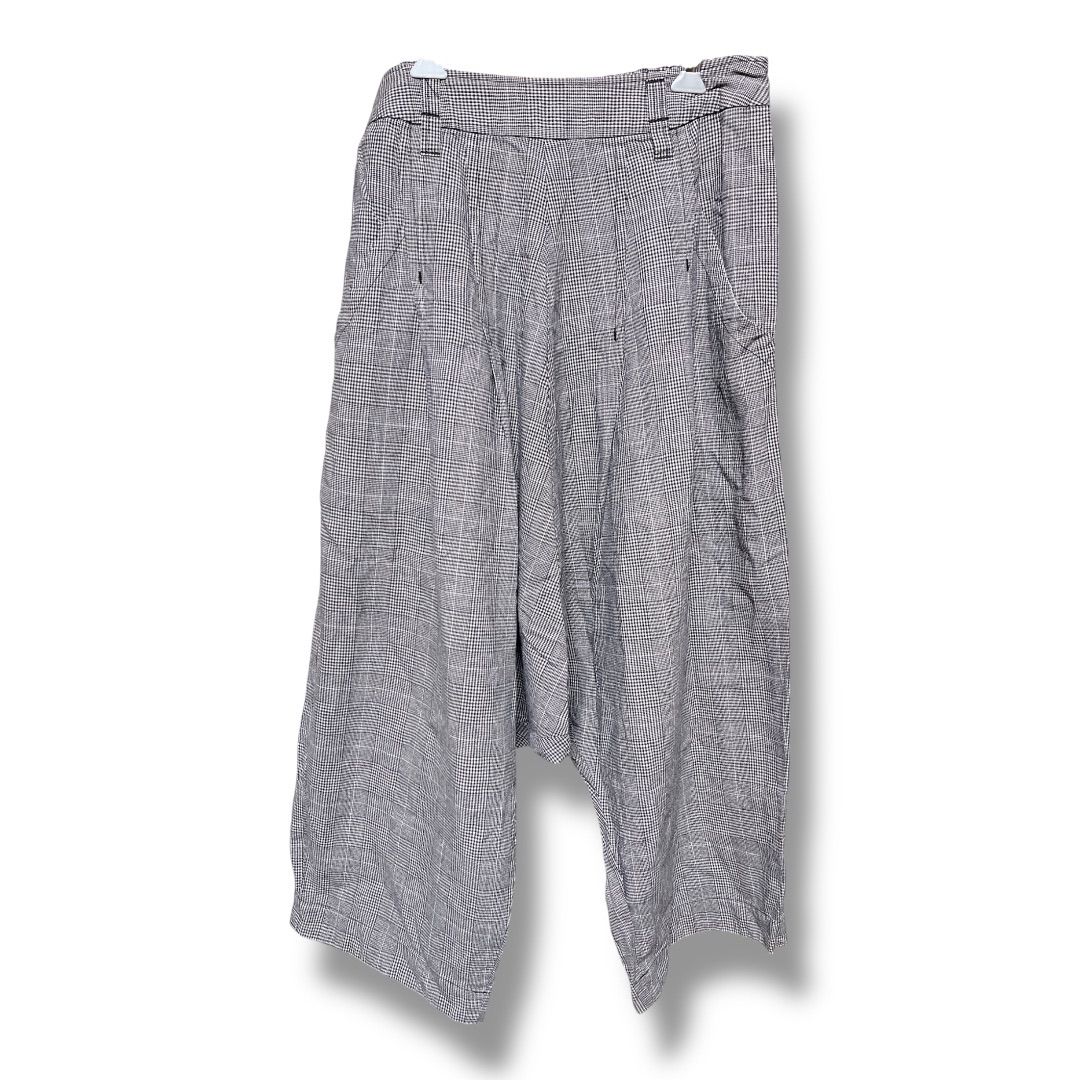 ♡パドカレ♡サルエルパンツ　美品 pas de calais パドカレ コットンリネン チェック柄 サルエルパンツ