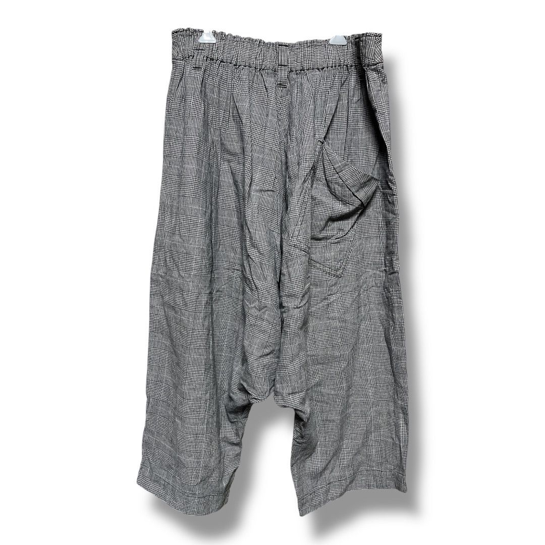 ♡パドカレ♡サルエルパンツ　美品 pas de calais パドカレ コットンリネン チェック柄 サルエルパンツ