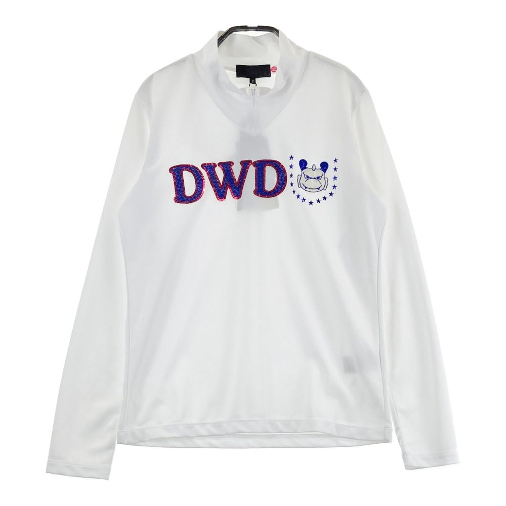サイズ：2 DANCE WITH DRAGON ダンスウィズドラゴン ハーフジップ 長袖Tシャツ チビドラ ホワイト系 [240101717747] ゴルフウェア レディース ストスト