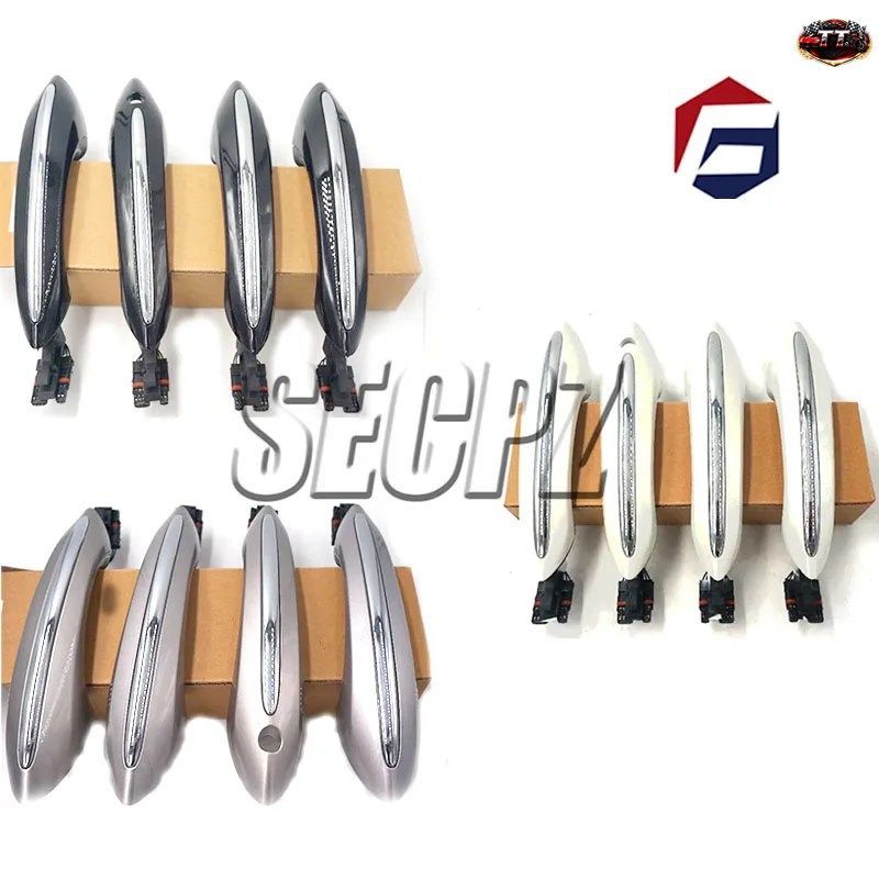 シャンパンホワイトの車体外装コンフォートアクセスフロントリア左右ドアハンドル BMW 5 6 7シリーズ F01 F02 F06 51217231931