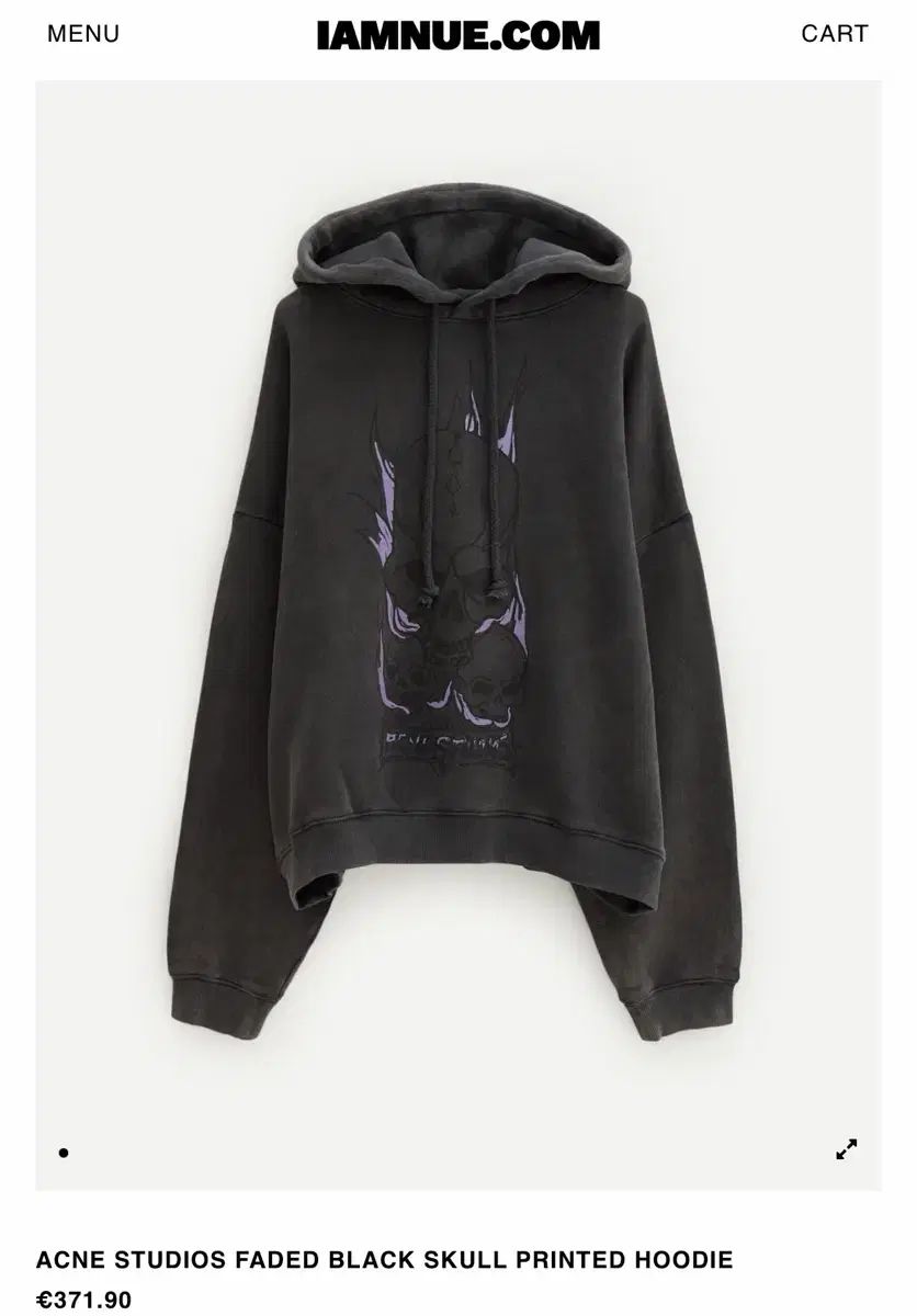 M Acne Studios アクネストゥディオズ フェイディド ブラック スカル WHO フード