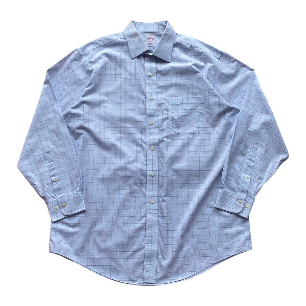 Brooks Brothers ブルックスブラザーズ チェックシャツ ブルー サイズ L No.S241