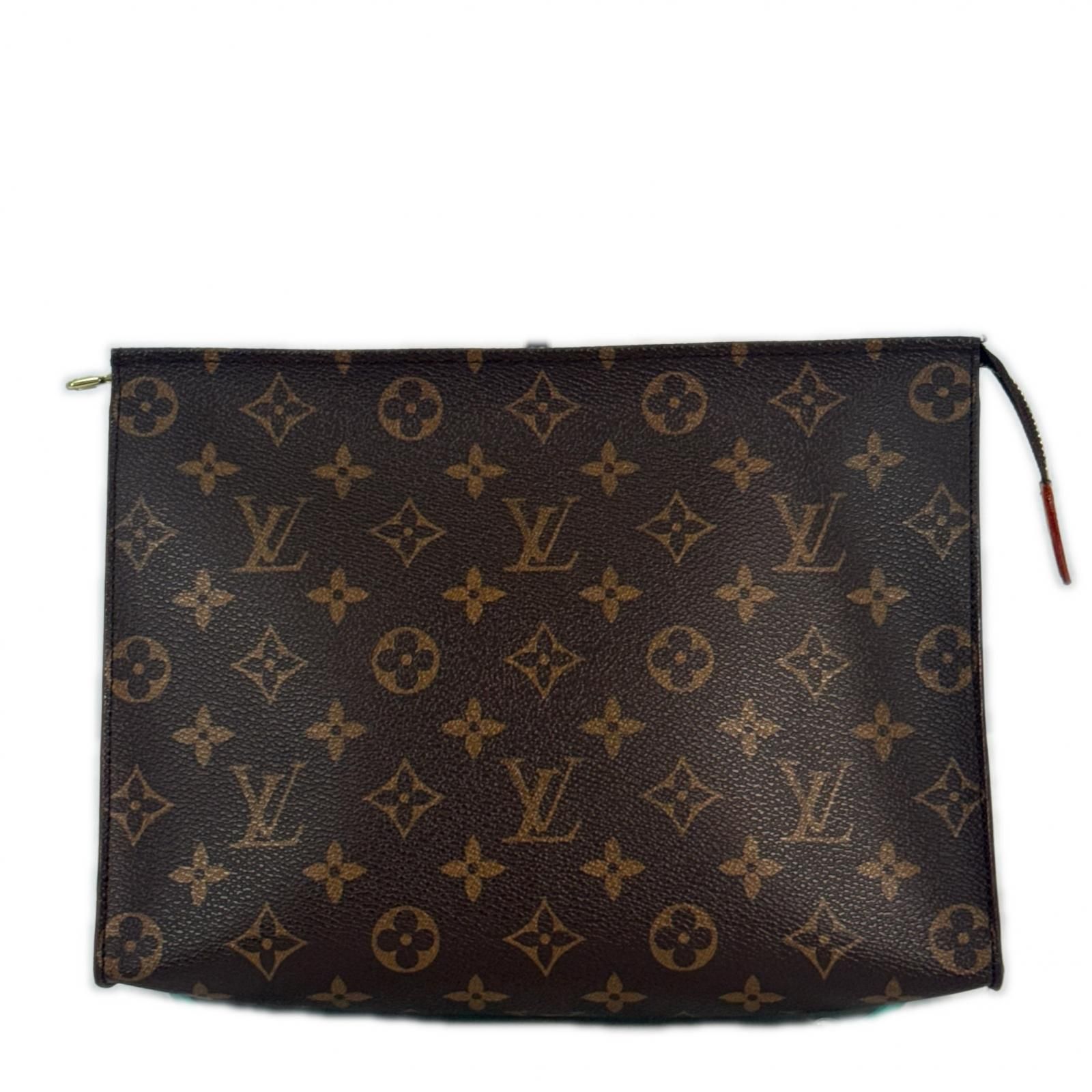 美品 LOUIS VUITTON ルイ・ヴィトン Ｍ47542 バッグ ポッシュトワレ モノグラム クラッチバッグ ブラウン TH1020 ユニセックス