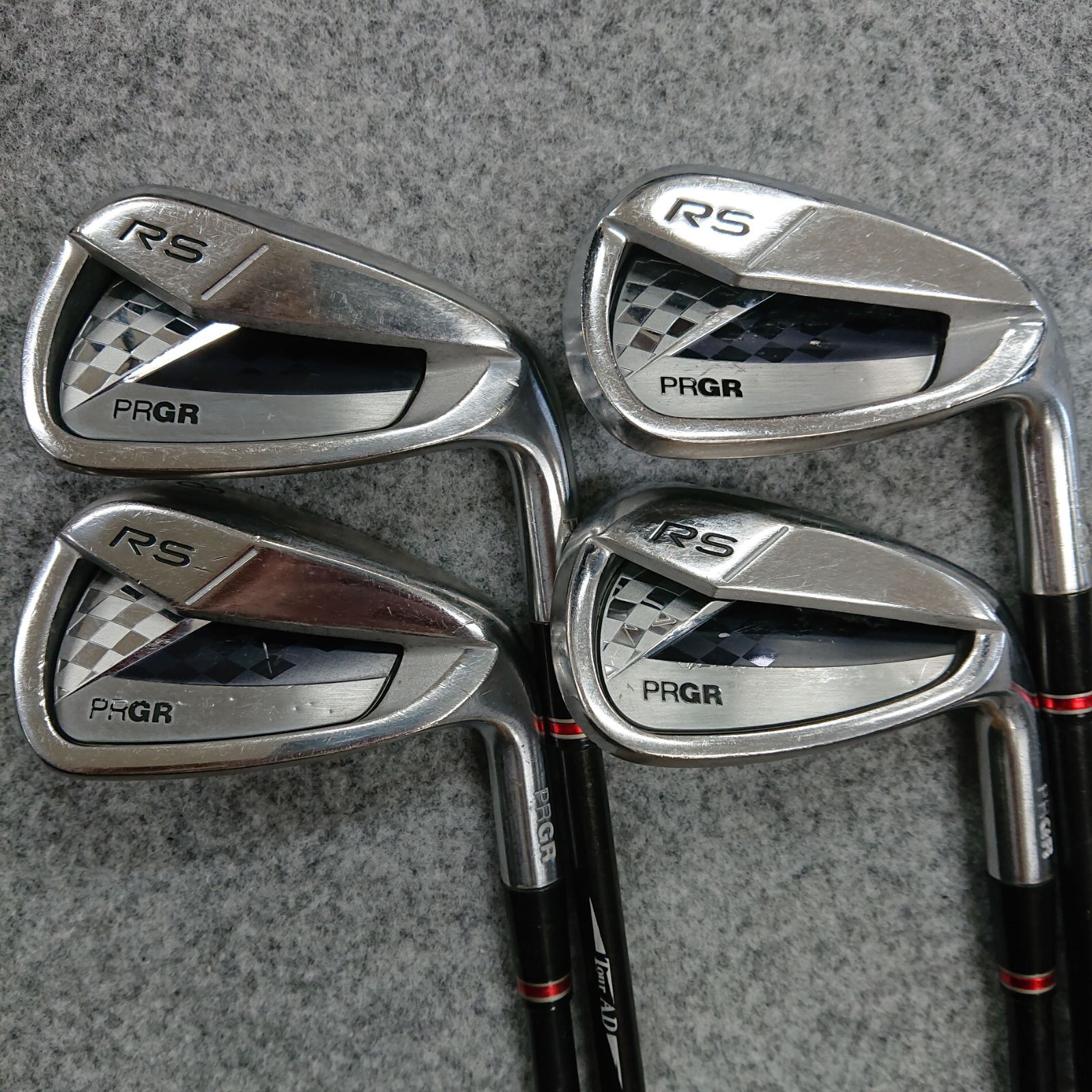 PRGR RSチタンフェース アイアン #7-PW 4本セット ツアーAD AD-75 (R)