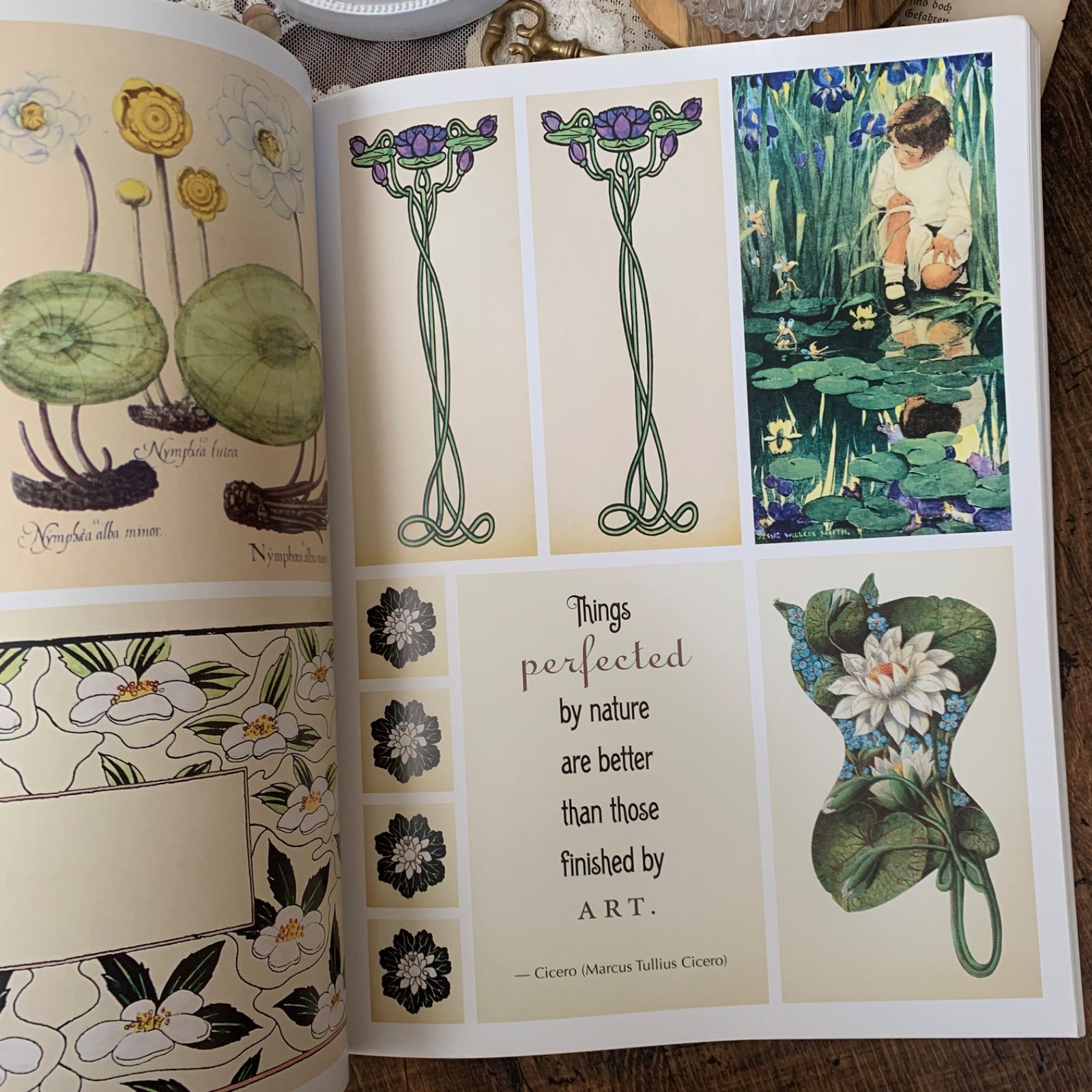 ヴィンテージ 洋書 ヴィクトリアン調 FLORALS & NATURE 花 素材集