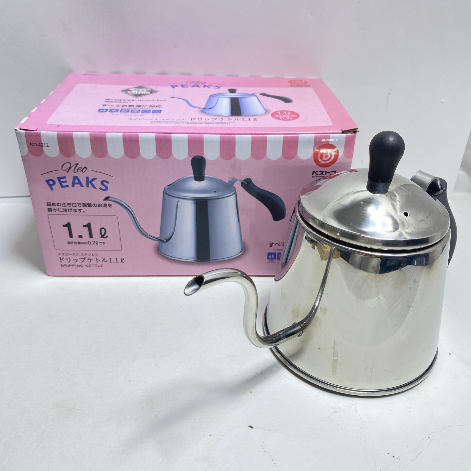 ネオPEAKS ケトル ヤカン 1.1リットル 新品 M - メルカリ
