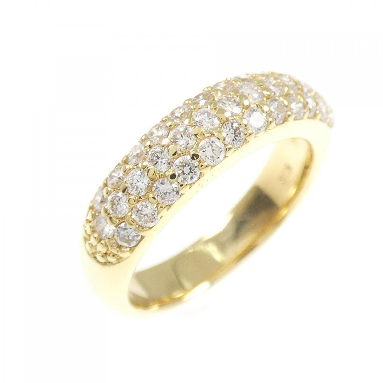 K18YG パヴェ ダイヤモンド ピンキー リング 0.40CT - メルカリ