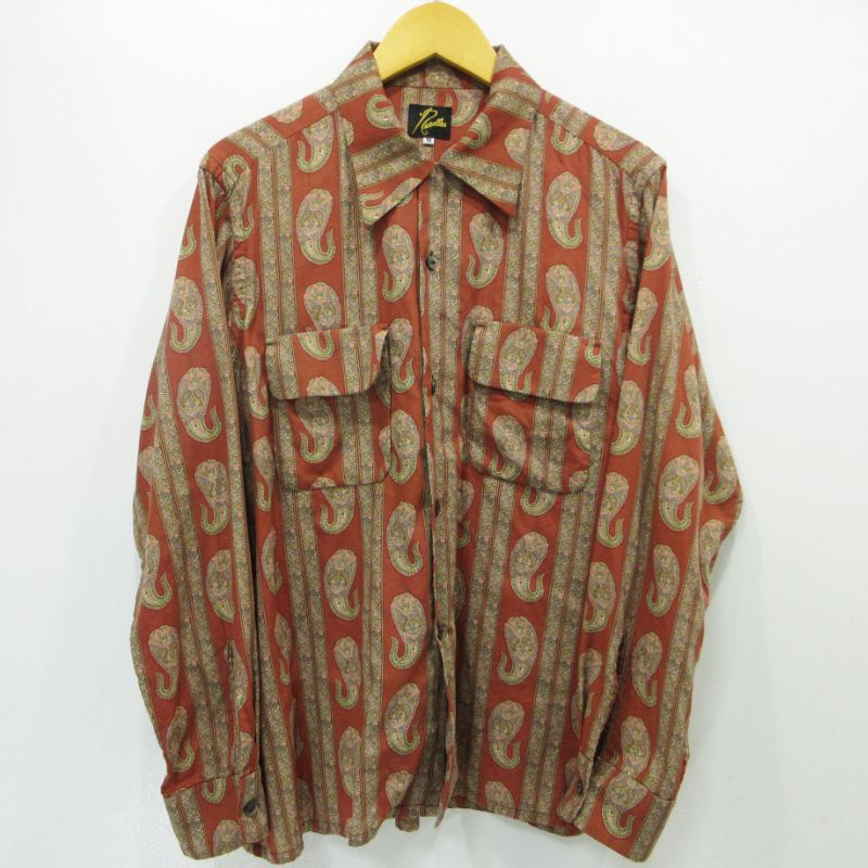 【三重本店】 中古 Needles | ニードルス 長袖シャツ Classic Shirt Paisley クラシックシャツ ペイズリー OT209 オレンジ サイズ：M 【104】