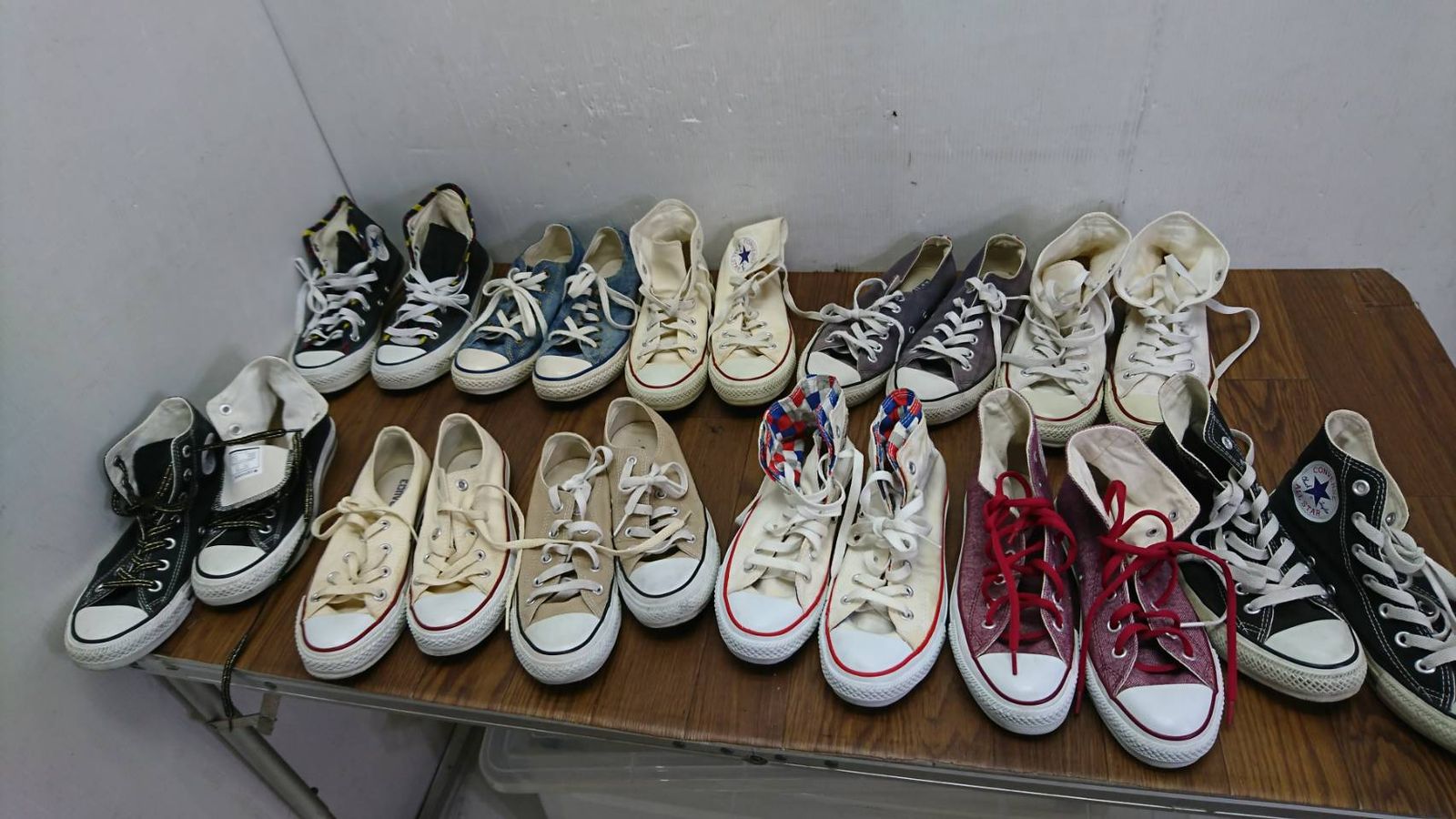送料無料こ58734 Converse コンバースシューズ11足まとめ サイズ 22.5×1/23×2/23.5×3/ 24×3/24.5×2