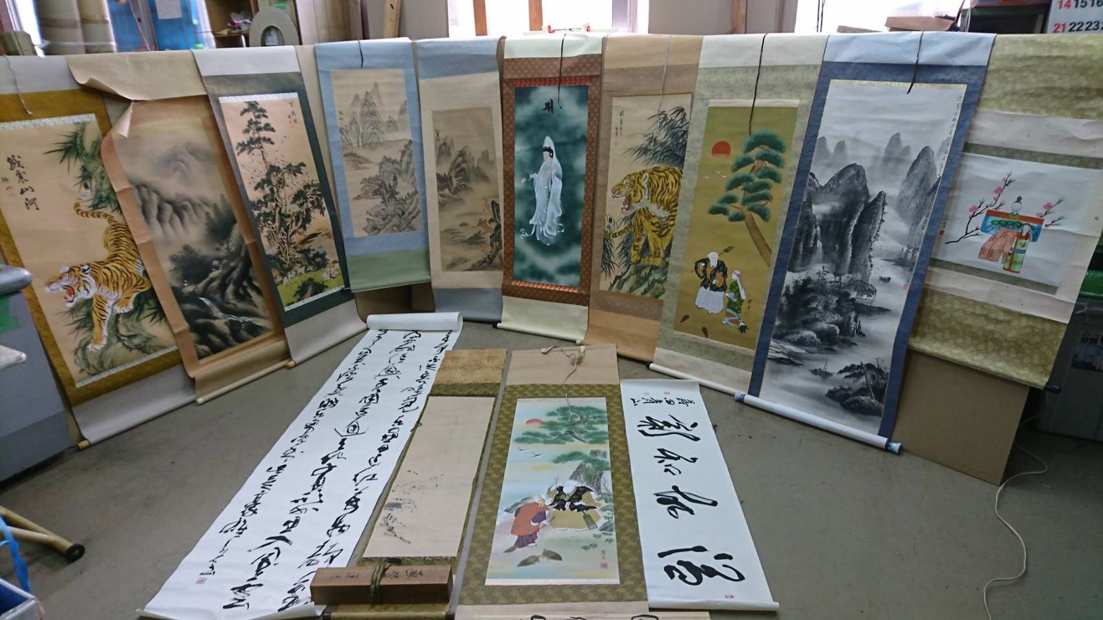 送料無料た58737 掛軸 書など 14点まとめ