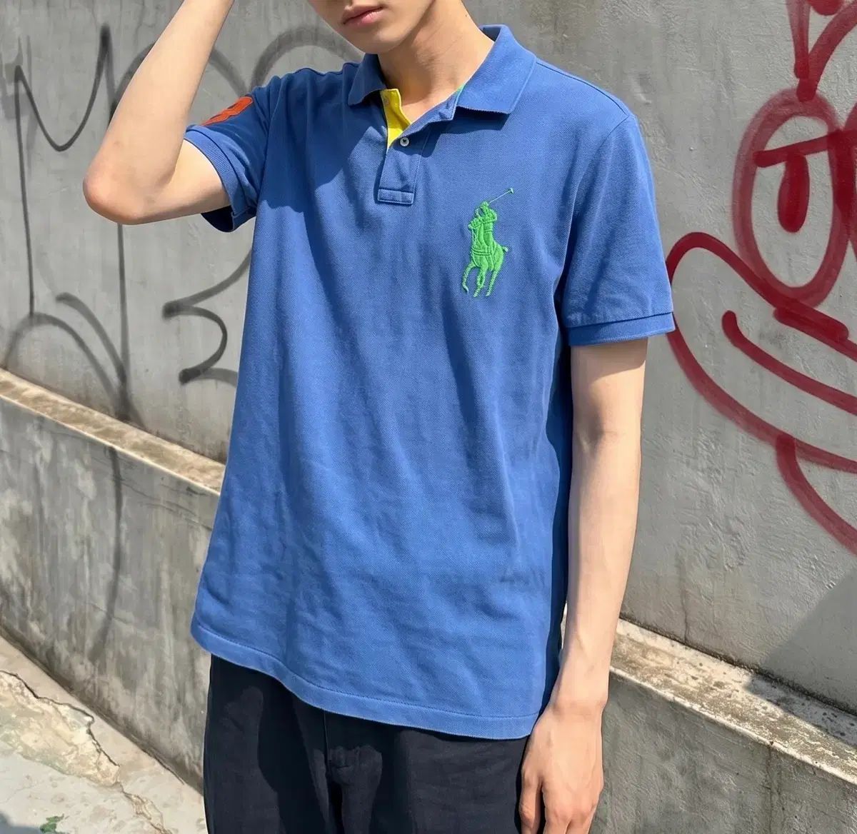 L/ POLO RALPH LAUREN(ポロラルフローレン) ナンバー3 ビックポニー ピケ半袖