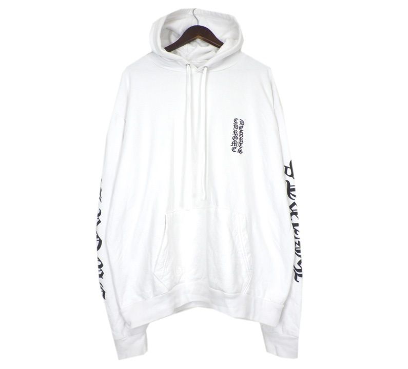 クロムハーツ CHROME HEARTS 【 SWTSHRT PLV 】 フロント ロゴ 袖英字 プルオーバー フーディ パーカー w27343