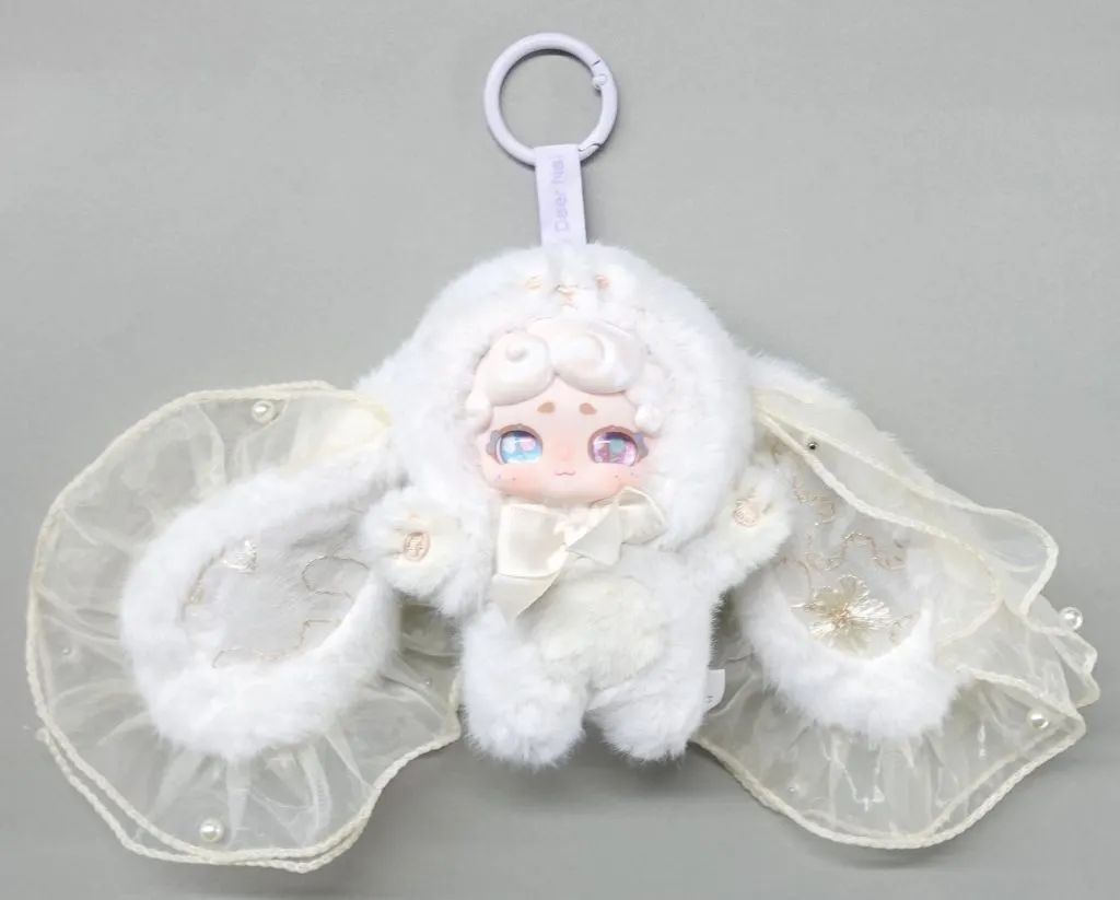 【中古】ぬいぐるみマスコット・バッジ 【シークレット】茉莉?兎 「LUCKY DEER NAI?おやすみ兎：秘密の花園 ぬいぐるみチャームシリーズ 第2弾」