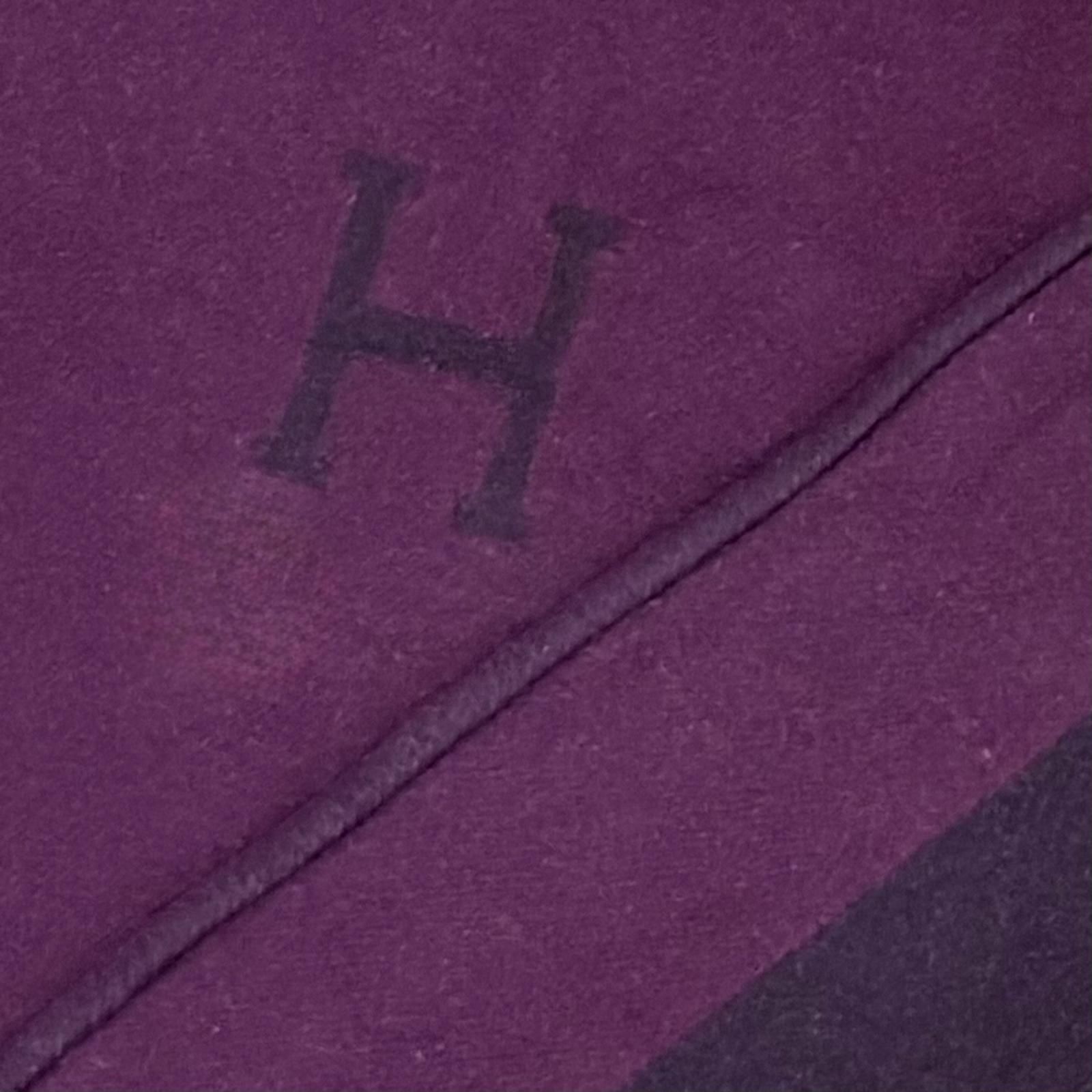 美品△HERMES エルメス ヴィンテージ アヴァロン Hロゴ カシミヤ混