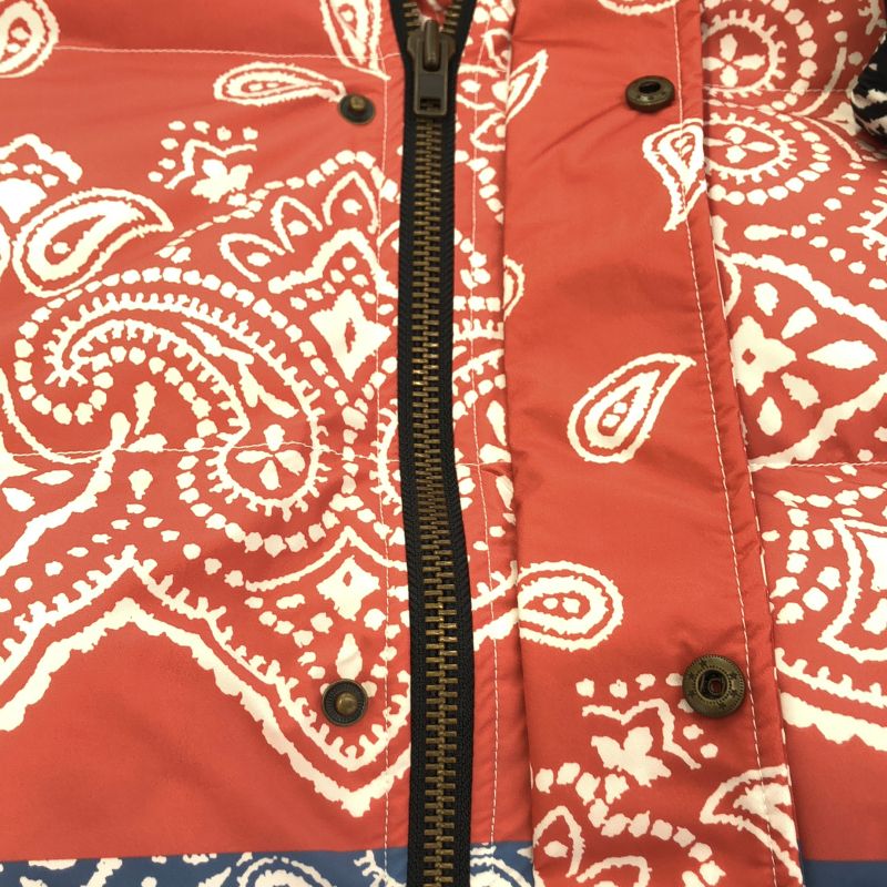 【中古】Profound ペイズリー柄 パファージャケット XL マルチカラー プロファウンド[10][240010516916] 中古】Profound ペイズリー柄 パファージャケット XL マルチカラー