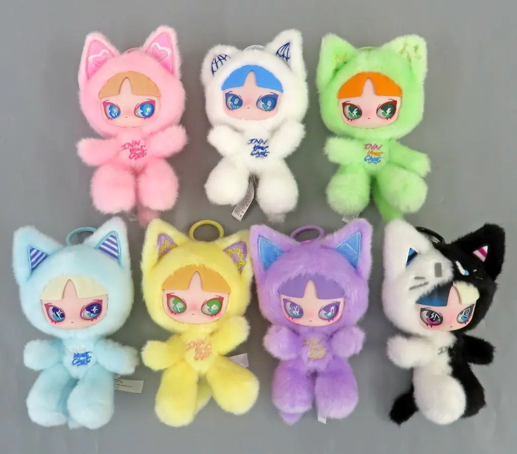 【中古】ぬいぐるみマスコット・ぬいぐるみバッジ 全7種セット 「WLLEMART INNS Cat Inn Your Chat Plush Series(キャット イン ユア チャットプラッシュシリーズ)」