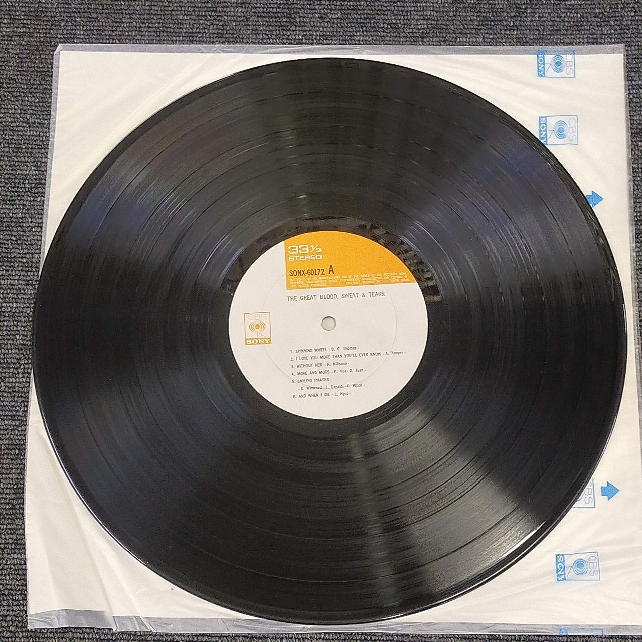 LPレコード2070】Blood, Sweat & Tears / The Great / Sony / SONX