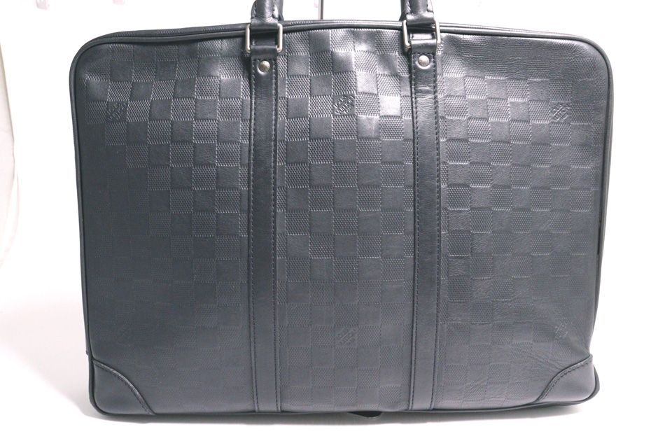 □LOUIS VUITTON ダミエアンフィニ PDV レザー ビジネスバッグ