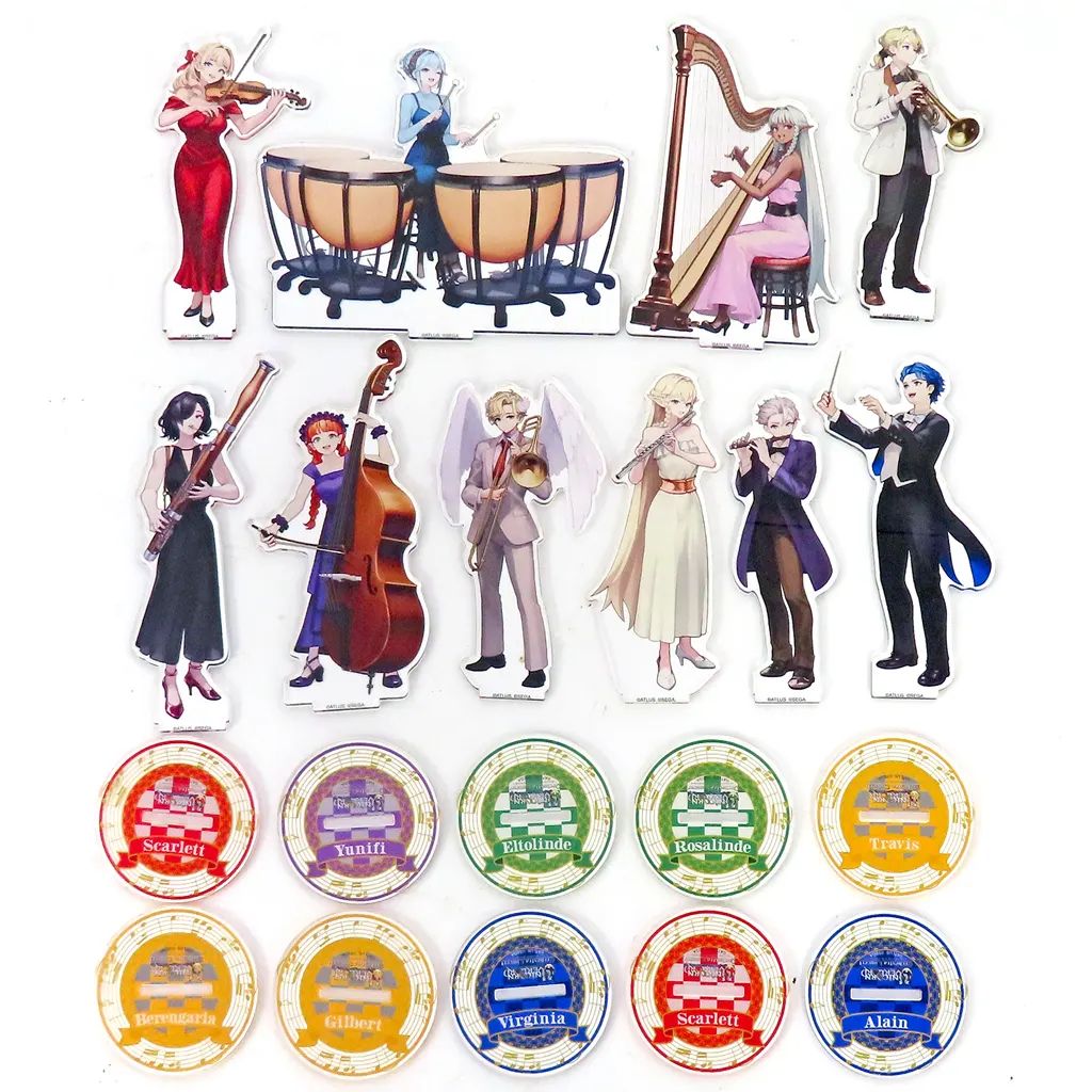 【中古】アクリルスタンド・アクリルパネル 集合 限定アクリルスタンド10体セット 「ユニコーンオーバーロード オーケストラコンサート」 グッズ付き指定席チケット購入特典
