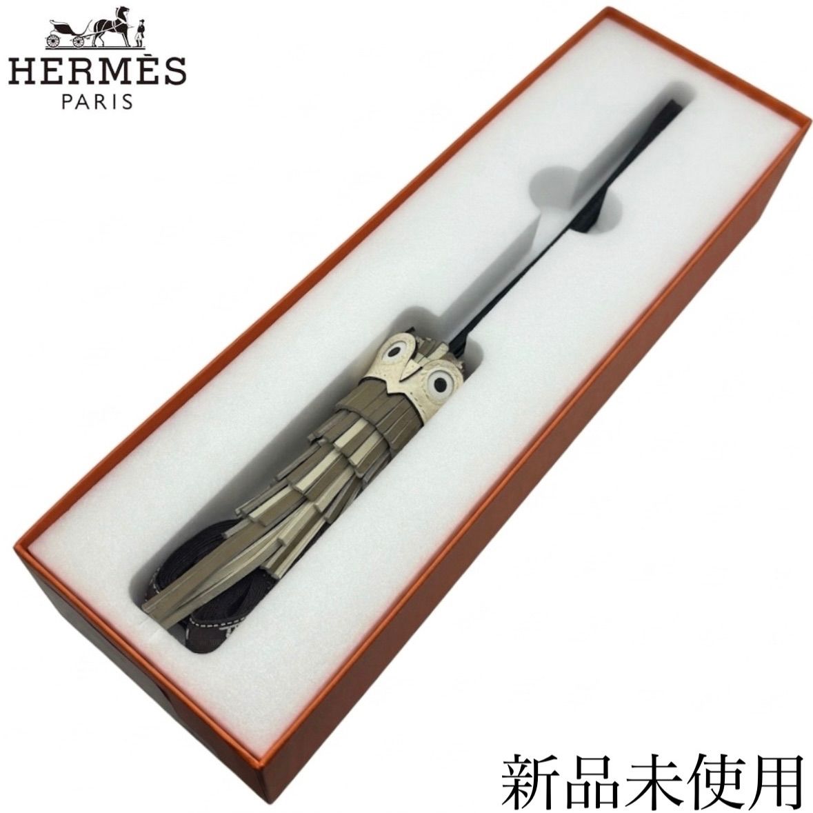 【新品未使用】HERMES エルメス チャーム フクロウ シュエット K刻印